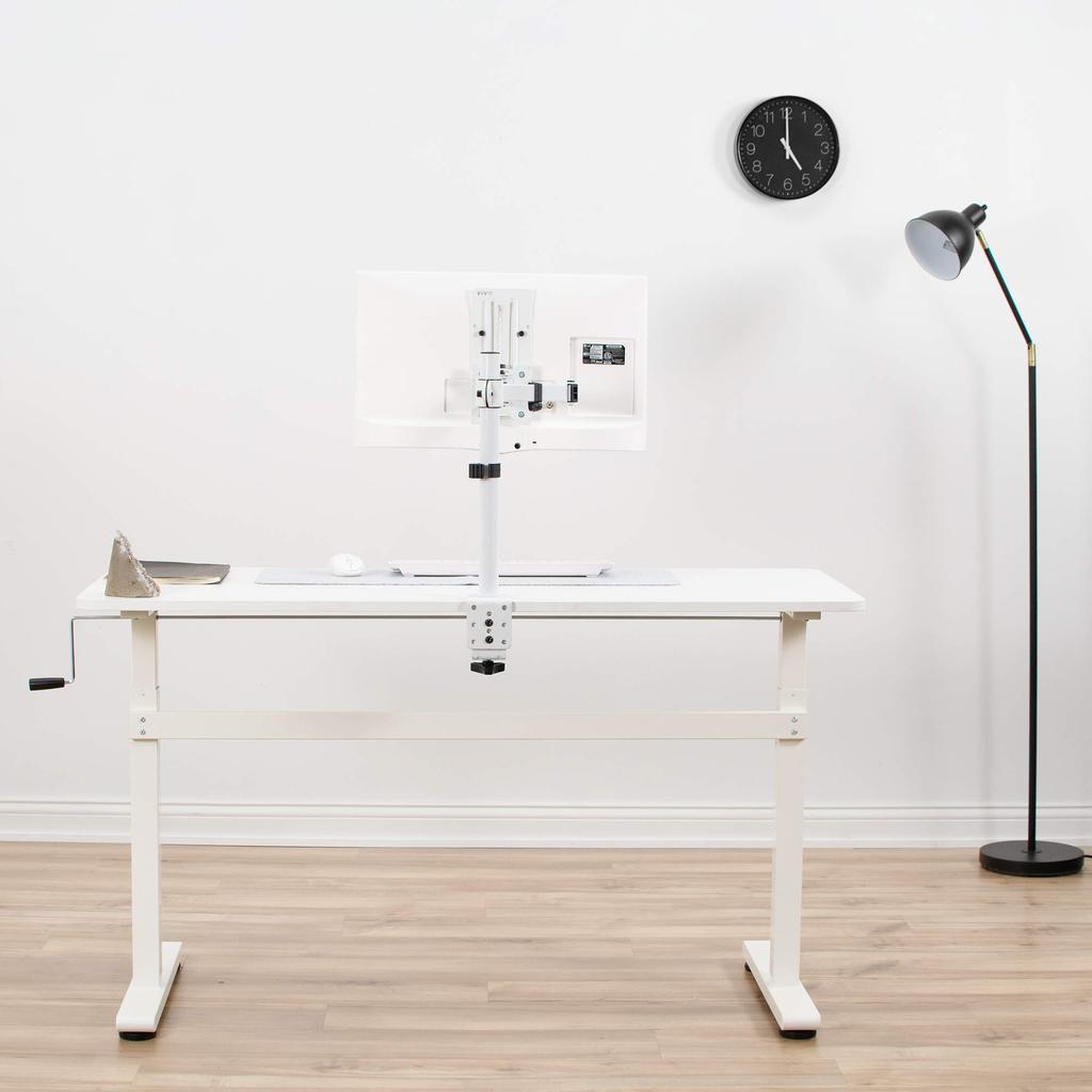 VIVO Height Adjustable VESA Adapter Accessory Bracket Kit for Inch 13-27 Monitors, White, STAND-VAD3W