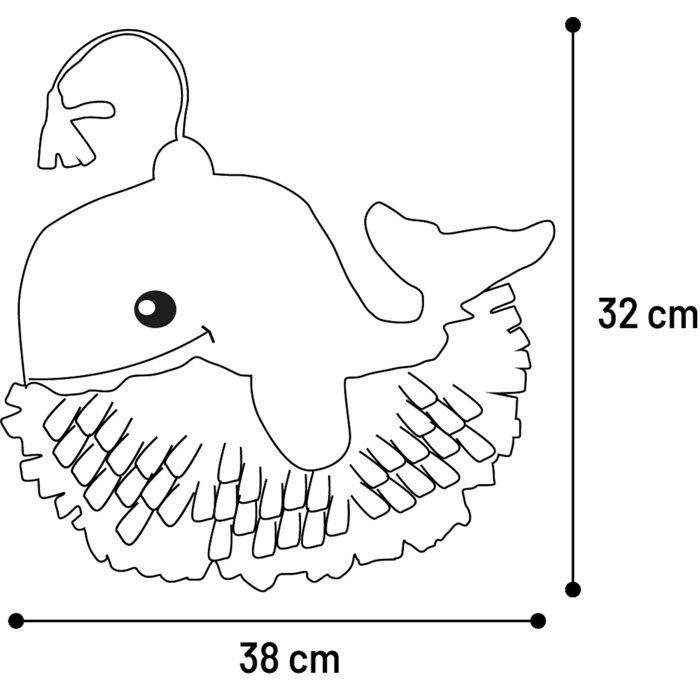 Jeu d'occupation et de fouille Morgane la baleine pour chien 38 cm