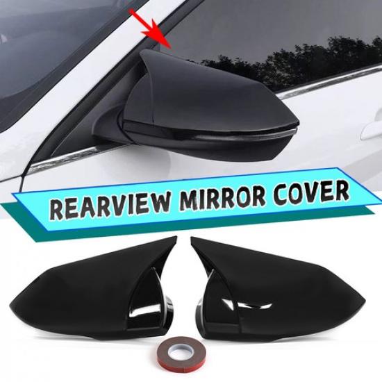 For 21-23 Hyundai Elantra 4D Gloss Black ABS Rear View Side Mirror Cover Trim
