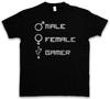 MALE FEMALE GAMER T-SHIRT Fun Gamer Gaming Admin Symbol Computer Scientist