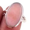 Natural Pink Opal Gemstone Handmade 925 Solid Sterling Silver Ring Size 9 k5W94