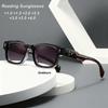 New Fashionable HD Square Frame Men's Reading Glasses Retro Outdoor Neutral High Quality Multi Color Anti Blue Light Glasses