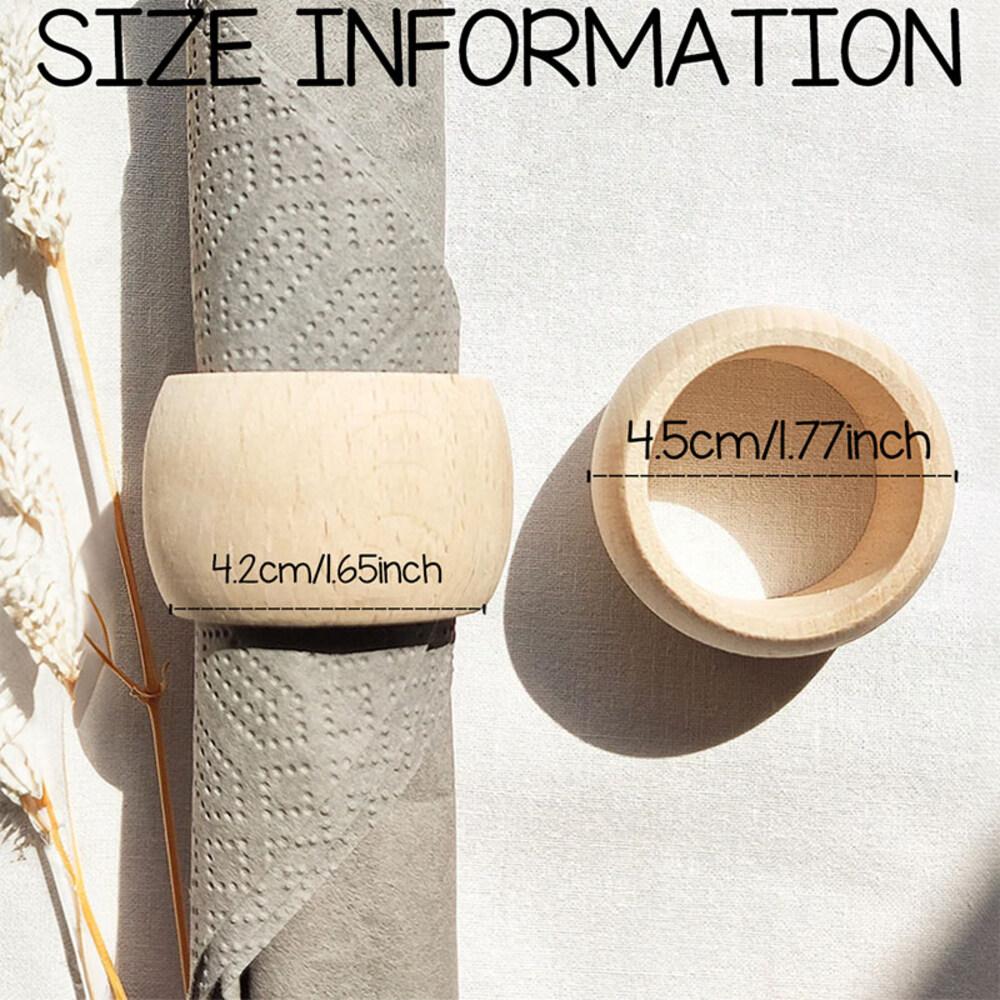 Personalized Wooden Napkin Ring Table Decoration Engraved Rings Wedding Accessories Home Decor Kitchen Decor Housewarming Gift