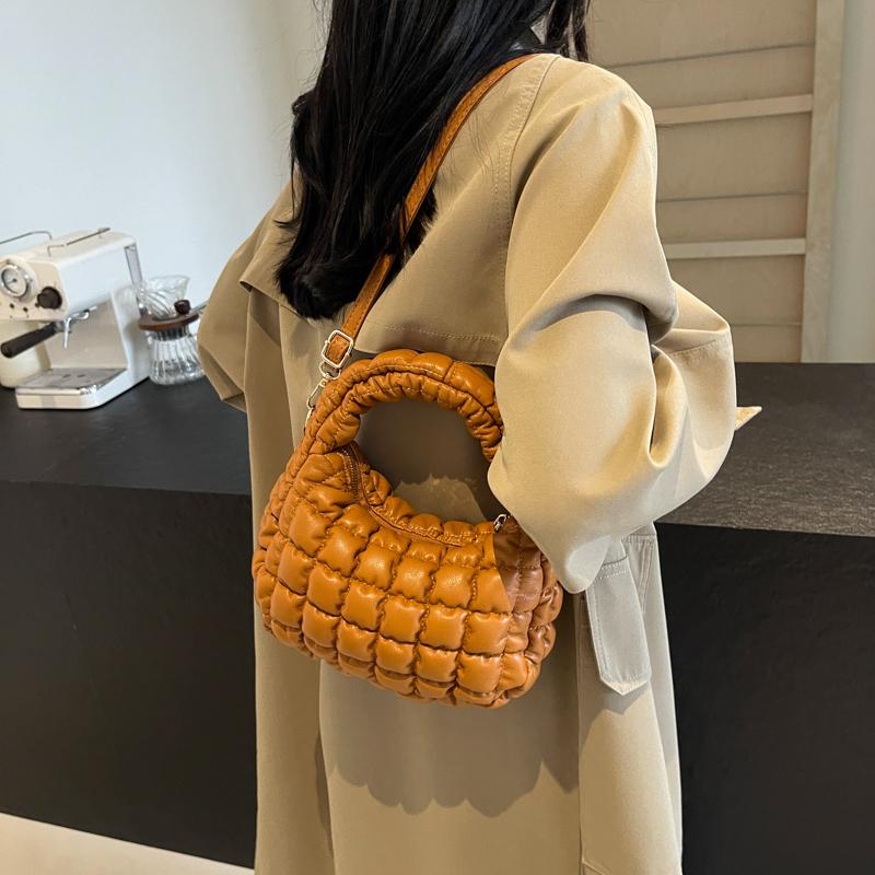 Дизайнерские брендовые сумки для женщин, роскошные сумки через плечо, женские сумки, зимние сумки-тоут из кожи с пуховой подкладкой