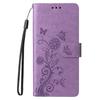 For Google Pixel 9a Leather Case Butterfly Floral Imprint Wallet Stand Cover