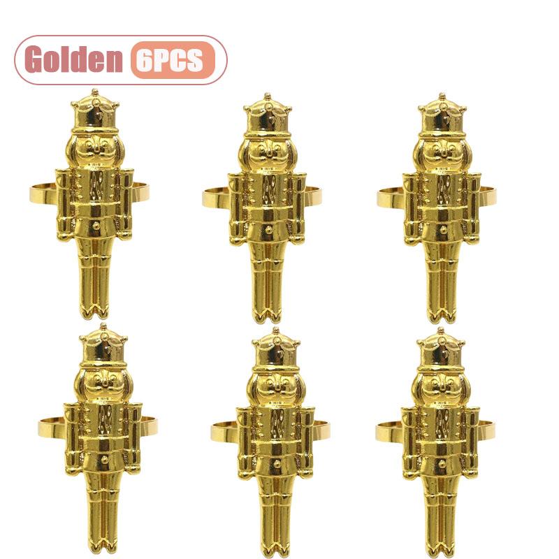 Рождественский Щелкунчик Кольцо для салфетки Креативный Солдат-Стражник Держатель для салфетки для Праздничного Украшения Стола Вечеринка Новый Год Декор для Обеда