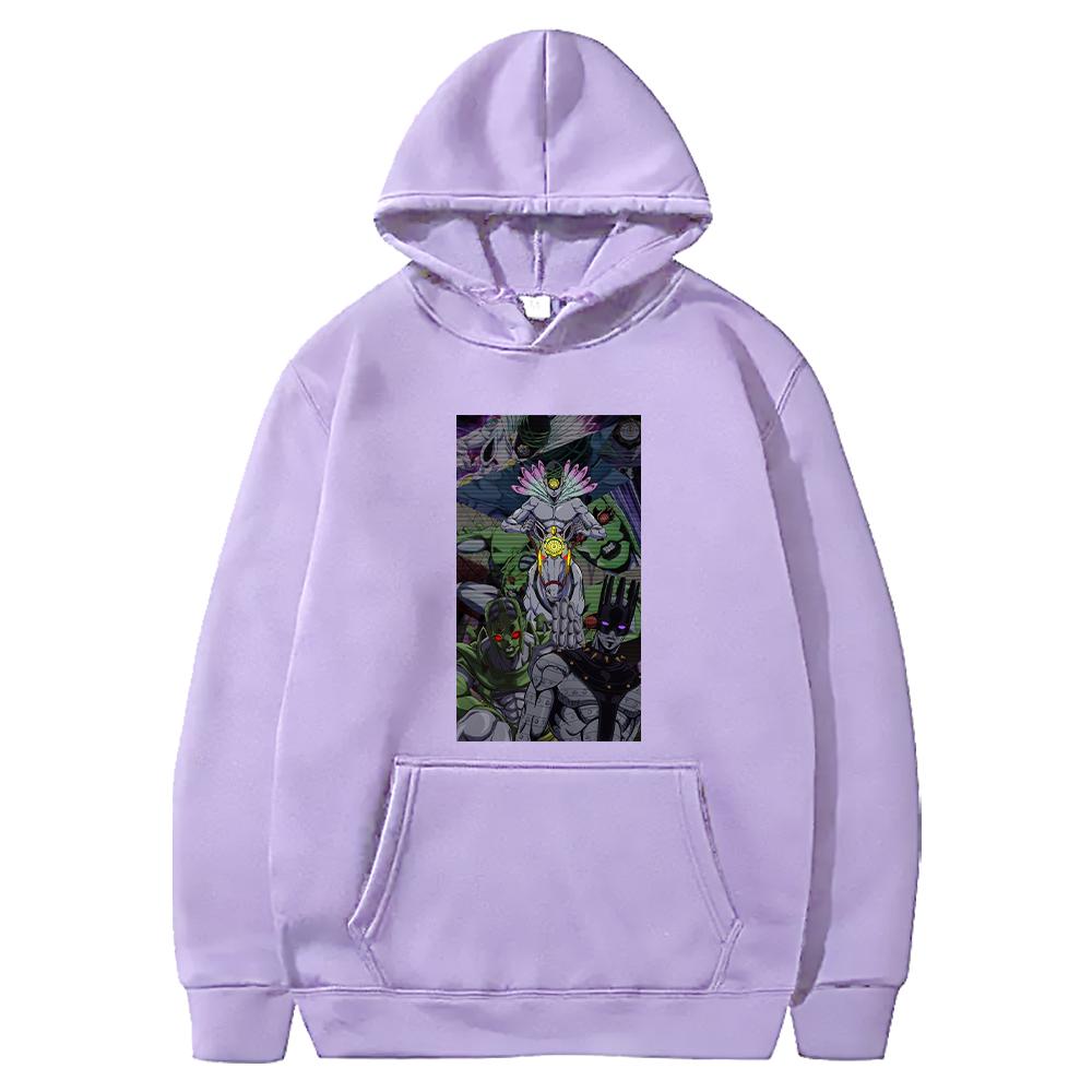 Горячий Аниме JoJo's Bizarre Adventure Made In Heaven Графический Худи Мужской Женский Манга Худи Большого Размера Уличная Одежда Харадзюку Толстовка
