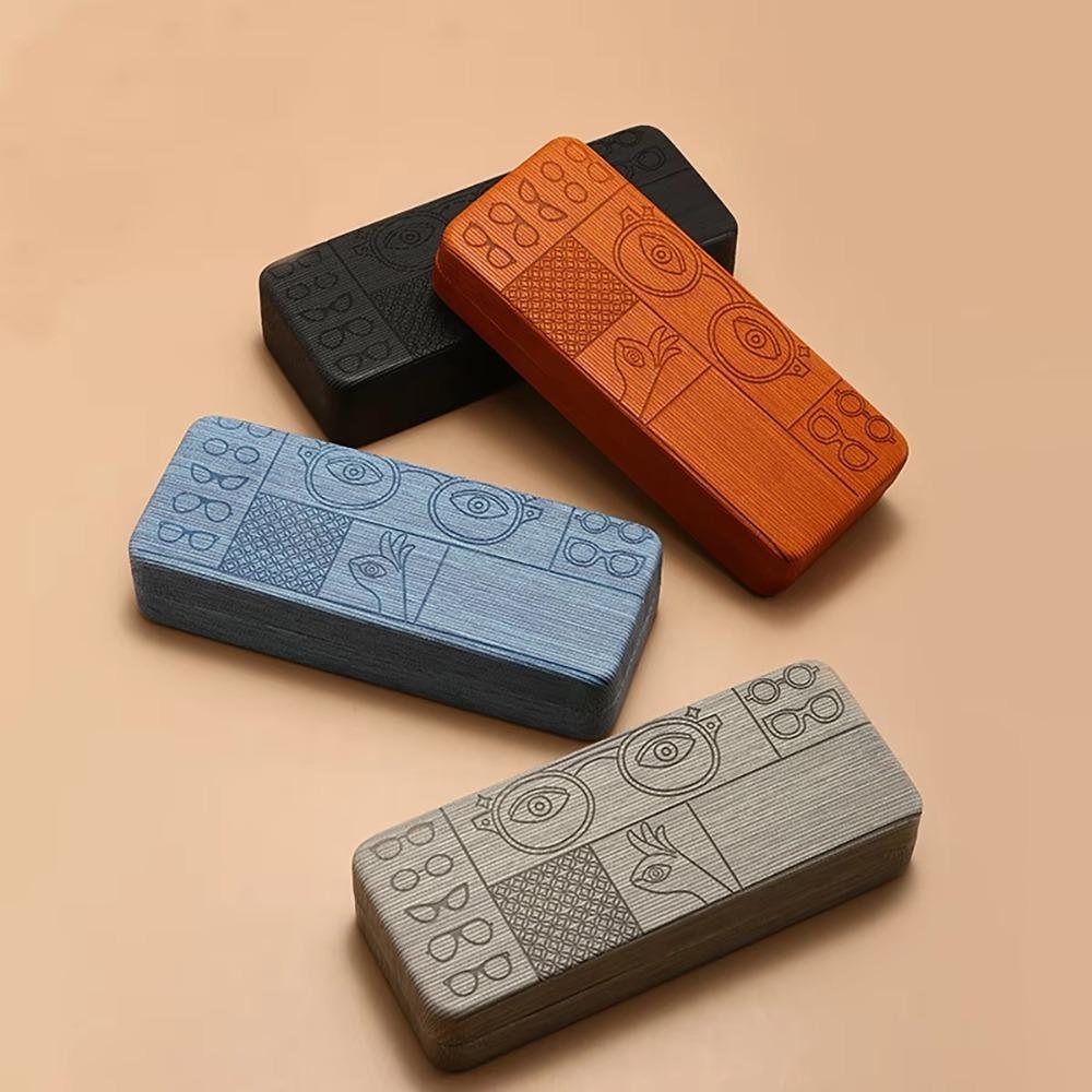 Portable Eyewear Holder Geometric Pattern Glasses Protective Cover For Mens Fashion Accessories