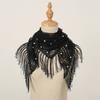 Fashion Hair Head Wrap Veil Scarf Women Lace Tassel Triangle Shawl Elegant Breathable Outdoor Wedding