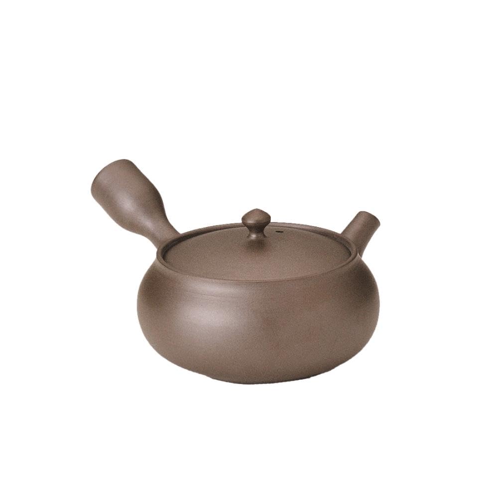 Yamakiikai Taisen Purple Clay Flat Small Teapot W5