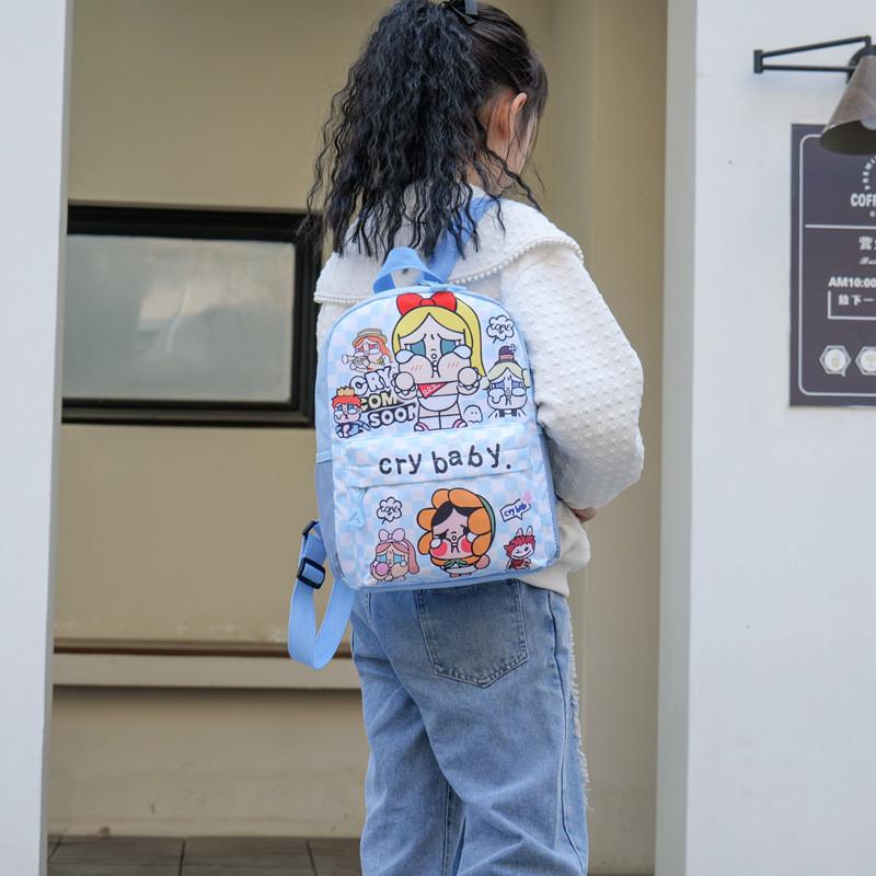 Рюкзак с рисунком плачущего ребенка, мультяшный, большой вместимости, водонепроницаемый, детский школьный рюкзак