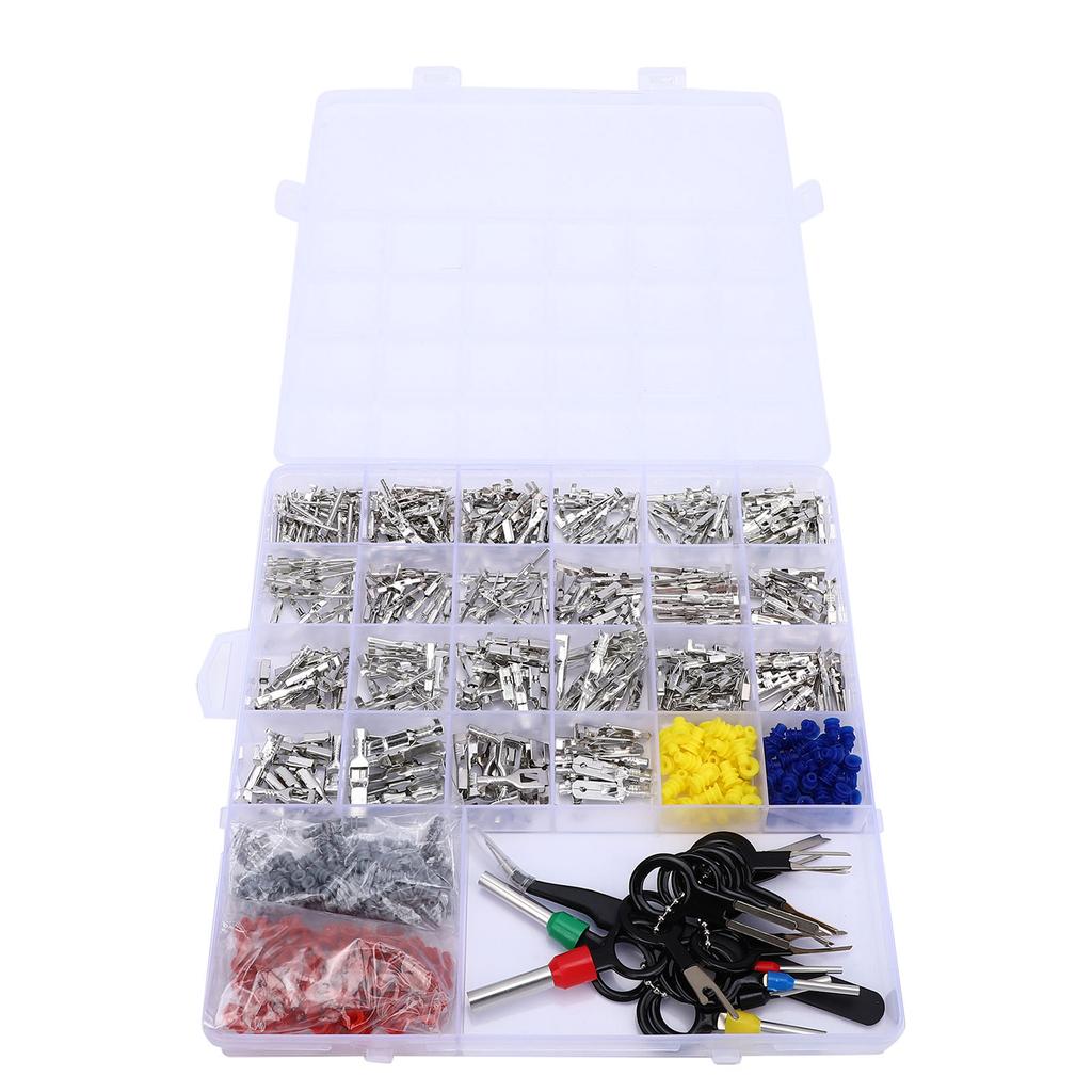 Pin Connector Kit Car Electrical Wire Connector Terminal Pins with Pin Terminal Removal Tool for Automotive Motorcycle