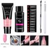 Poly Extention Gel Set Nail Art  Clear Camouflage Color Nail Tip Form Crystal UV Gel Nail Gel