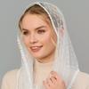 Постоянный мягкий кружевной головной платок, вуаль в горошек, треугольный шарф, шаль, тонкое свадебное покрытие для лица, для религиозных мероприятий