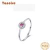 Tancise Classic 925 Sterling Silver  Zircon Ring Ladies Jewelry Wedding Promise Party Gift