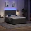 Box Spring Bed with Mattress Dark Gray 140 x 190 cm Fabric