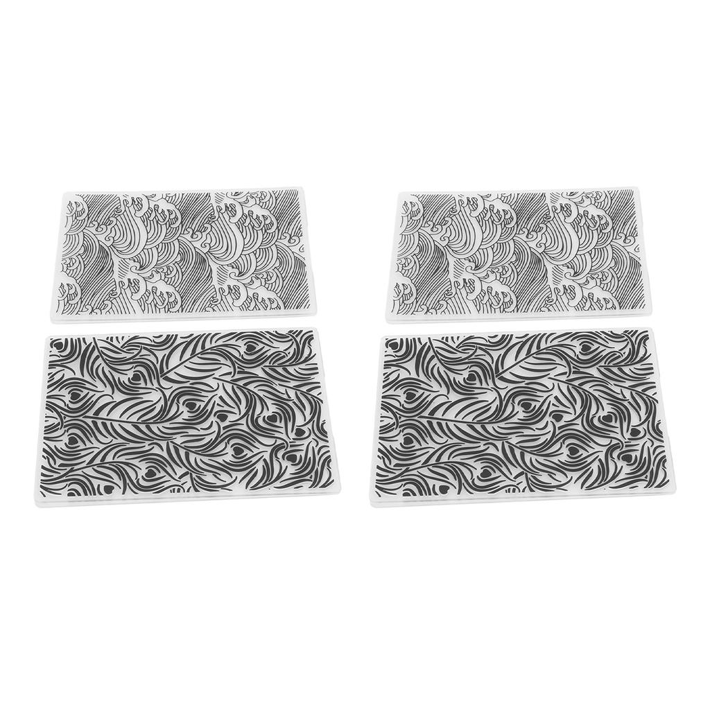 4 шт. Пластиковые папки для тиснения Billow Plant Style, многоразовые, простые в использовании папки для тиснения