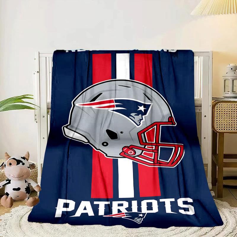 New England Patriots Gear Portable Blanket/Soft Blanket Bedding Blanket Suitable for Travel Camping Living Rooms Offices Sofas Fan Gifts