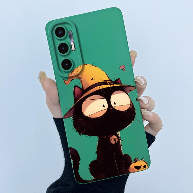 Чехол для Tecno Pova 3 LF7n Милый Мультяшный Кот Матовый Ударопрочный Мягкий Силиконовый Чехол для Телефона Для Tecno Pova 3 Pova3 Funda 6.9''