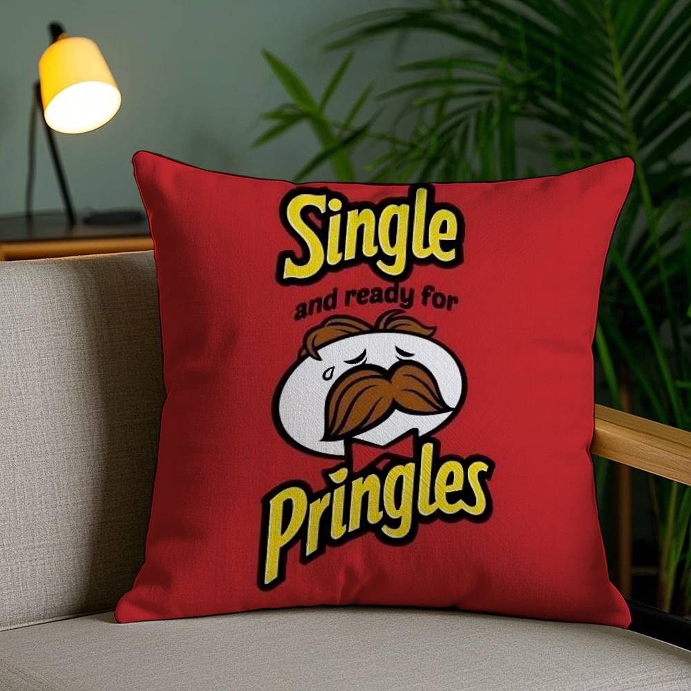 Классическая наволочка P-Pringles для офисного дивана, кресла в общежитии, короткий плюш, двусторонняя печать, домашняя наволочка для подушки