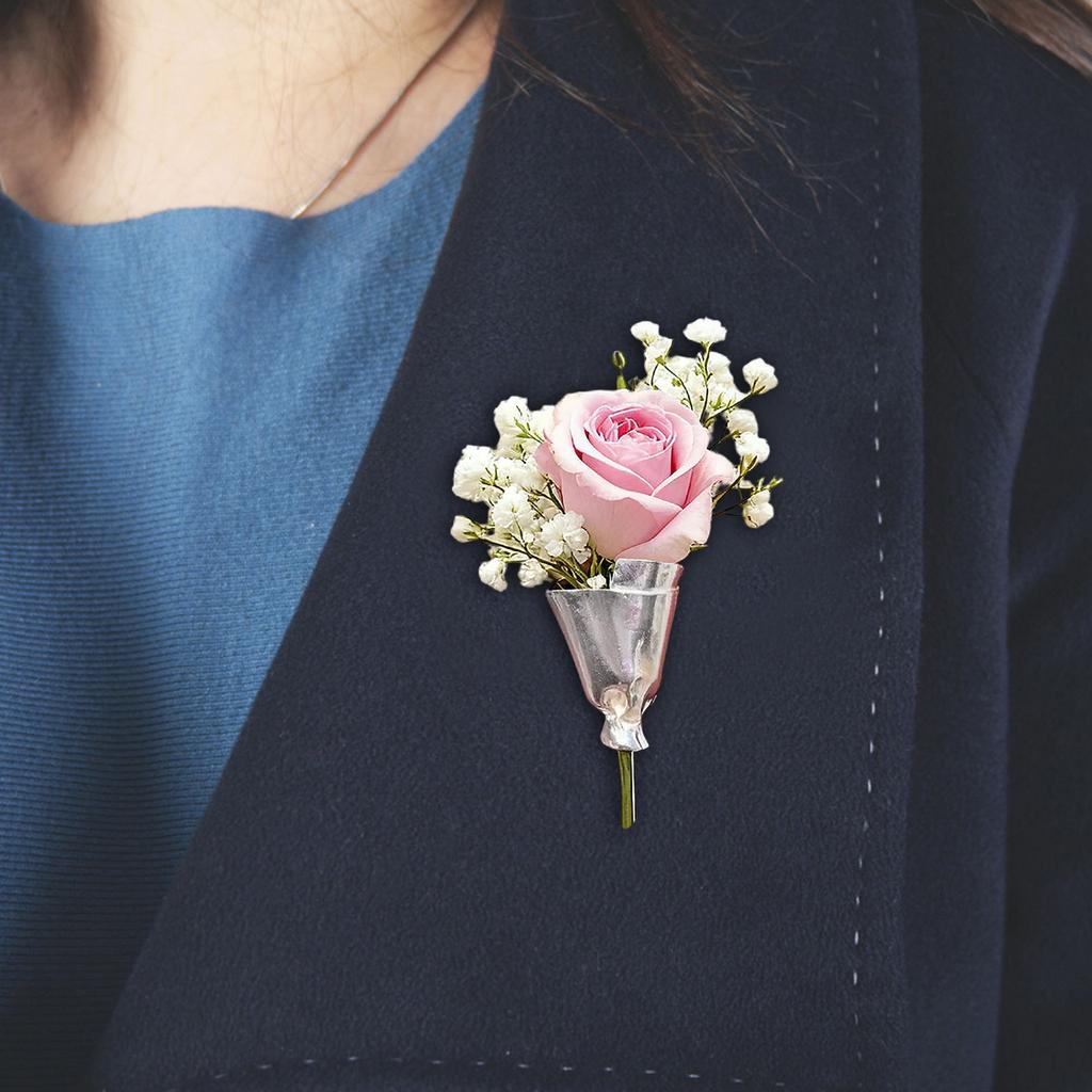Wearable Flower Bouquet Brooch – Elegant Floral Pin For Women, Wedding Party Dress Accessory, Creative Bouquet Design