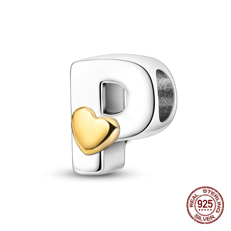 26 A- Z Alphabet Beads Copper Love Letter Charms Fits Original 3Mm Womans Bracelet Bangle Zircon Beads Diy Jewelry Gifts