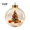 Decorative Acrylic Holiday Spheres Glowing Christmas Ball Ornaments, 3D LED Lighted Hanging Unique Gift Ideas Balls for Tree Mantel Window, Home Decor