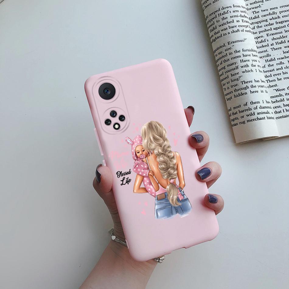For Honor 50 Case For Huawei Honor 50 Nova 9 SE Cover Coque Super Mom Baby Fashion Girls Silicone Phone Bumper for Honor 50 Case