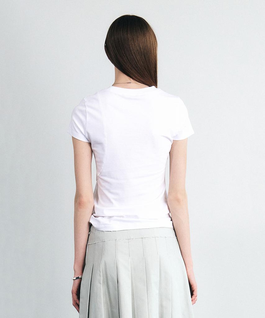 SEALOT Shirred Half Sleeve Top (White)