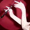 Прозрачные перчатки в горошек с пятью пальцами Ультратонкие Гладкие Прозрачные перчатки Масляный блеск Эластичные Чулочные перчатки Модные Аксессуары