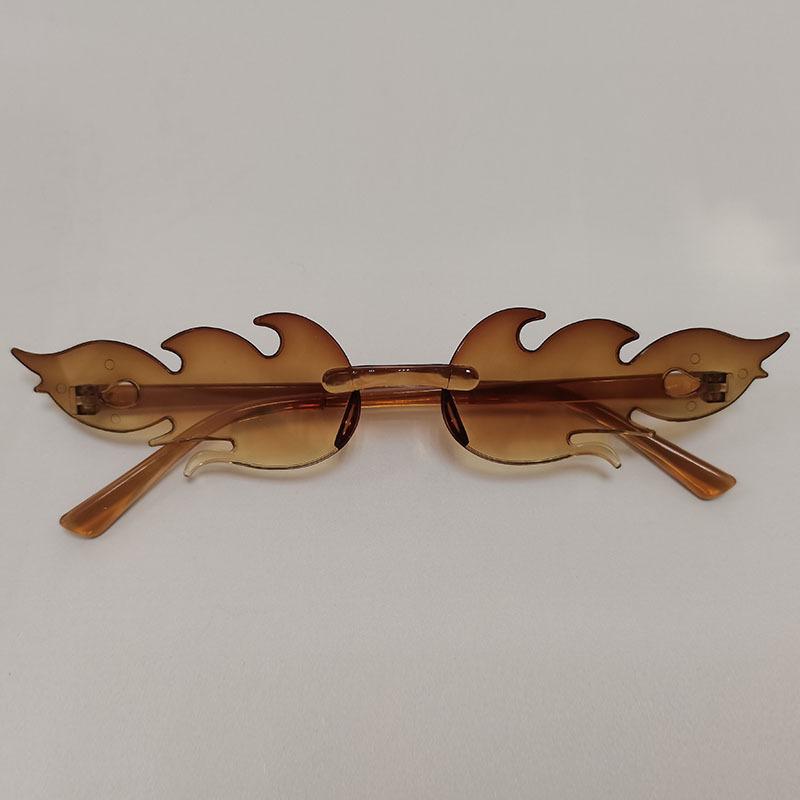 Солнцезащитные очки Flame, персонализированные цветные солнцезащитные очки без оправы для выпускного вечера, интегрированные очки цвета конфет