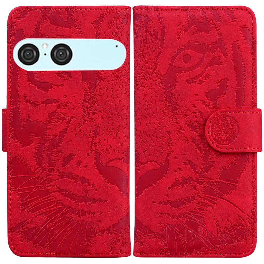 For Sony Xperia 10 VII Case Tiger Imprint Leather Wallet Phone Cover
