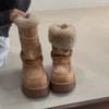 Женские Британский Стиль Большой Размер Мягкие Эластичные Зимние Теплые Холодные Утепленные Снежные Ботинки Нескользящие Износостойкие Для Улицы Отдыха Спорта Стеганые Хлопковые Ботинки