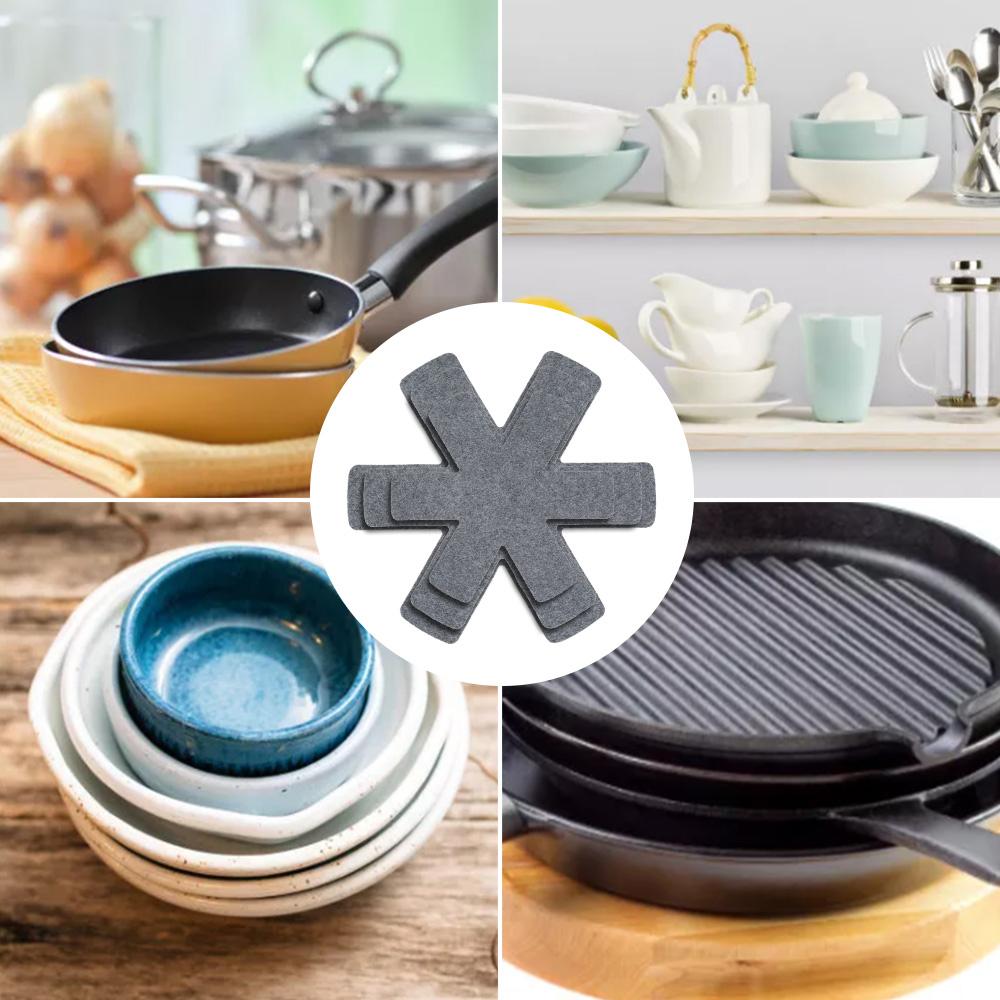 12/24 Pcs Pot and Pan Protectors Non-woven Pot Dividers Pad 3 Sizes Pans Separator Pads for Protecting Separators Pads Cookware