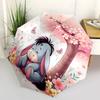 1pc Cherry Blossoms Butterflies Eeyore's Pattern Beautiful Looking Automatic Folding Umbrella, 3 Folding, 8 Iron Frame Design, Durable and S