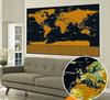 Scratch World Map 82X59 With Tube Poster Gift For Traveler Flags
