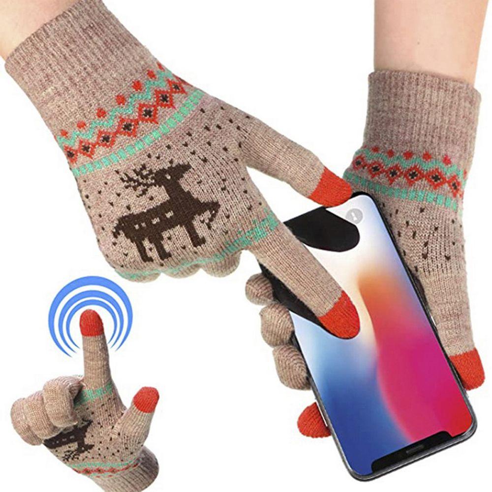 Driving Women Men Ridding Stretch Winter Gloves Knit Mittens Christmas Gloves  Gloves