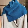 Women Shawl Scarf High Collar Side Split Design Windproof Warm Fabric Fake Collar Outdoor Lightweight Shawl Wrap