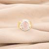 Natural Rose Quartz Gemstone 925 Stamped Silver Jewelry Pink Stone Ring For Love RR-61-32