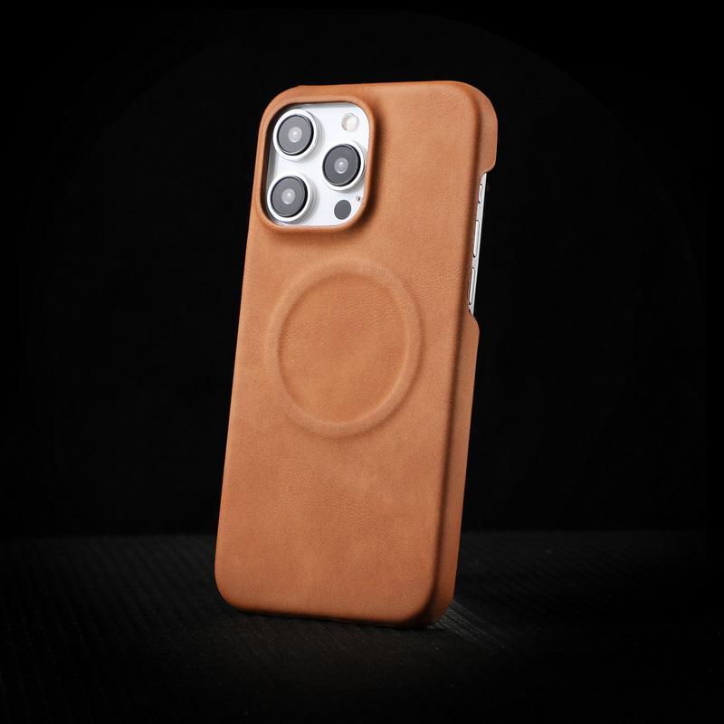Роскошный однотонный кожаный магнитный чехол для iPhone 15 14 Pro Max 13 12 Pro Samsung S24 S23 Ультра мягкий противоударный чехол для телефона Magsafe