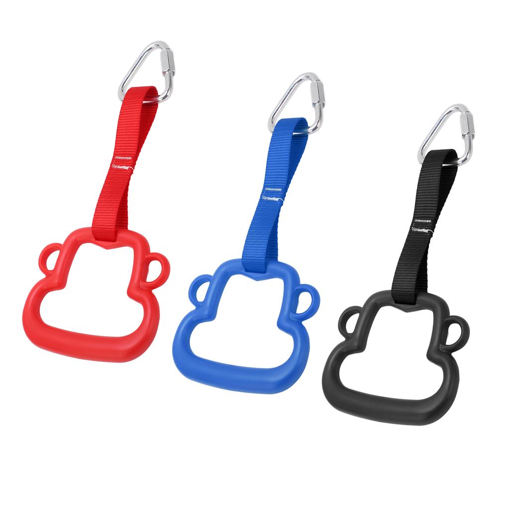 3PCS Kids Gymnastic Rings Three Color ABS with Strap Pull Up Rings for Children Exercise Fitness