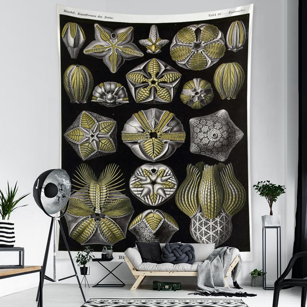 Пример морской жизни, картина, гобелен, настенная карта Таро, хиппи, богемный стиль, психоделическое искусство, домашний декор