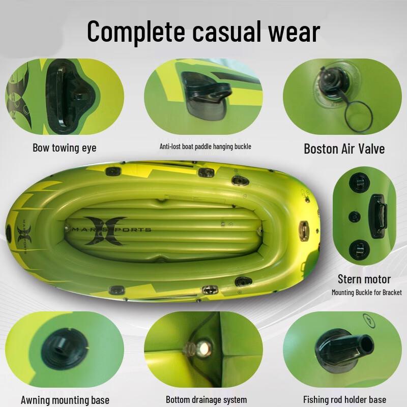OLOMM Heavy-Duty Inflatable Fishing & Leisure Boat