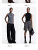 Lekasha Women's Cashmere Sleeveless Slim-Fit Sweater, Spring/Summer Wool Knit Base Layer, Half-High Neck.