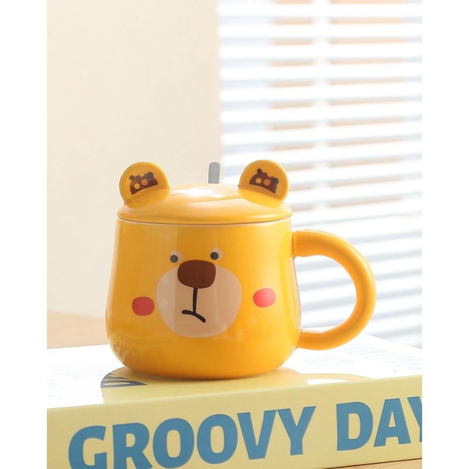 Персонализированная креативная керамическая кружка с изображением медведя из мультфильма Ins, высококачественная домашняя питьевая вода, чашка для кофе и молока