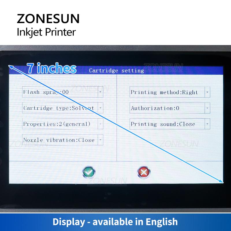 ZONESUN ZS-TIP127 Digital 12.7mm QR Barcode Logo Printer Tabletop Inkjet Date Coding Machine Portable Batch Expiry Serial Number