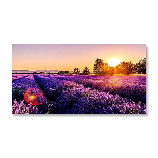 Современные пейзажи, лавандовые постеры и принты, фиолетовые цветы, холст, картины для гостиной, декор для дома, настенные картины без рамы