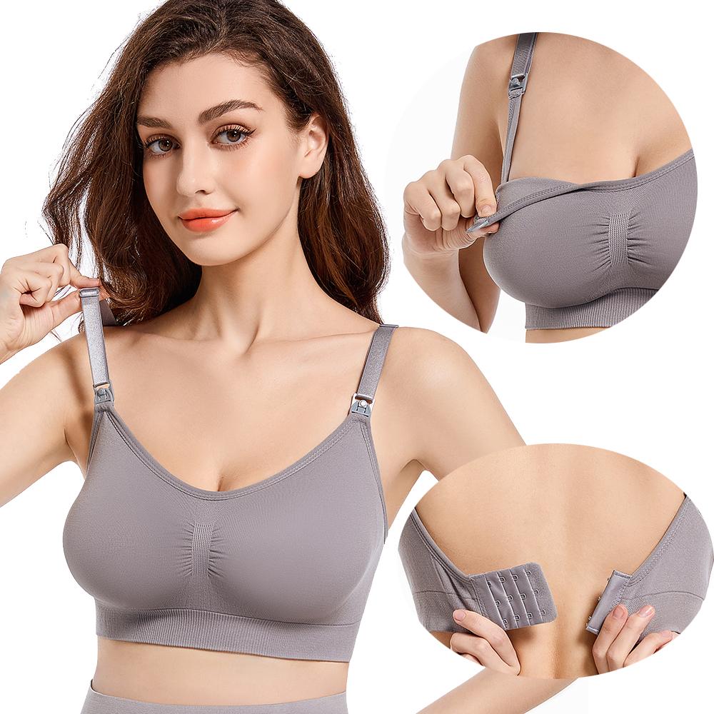 Plus Size Maternity Bra Nursing Bras Clothes for Pregnant Women Pregnancy Breastfeeding Intimates Underwear Feeding Clothing EMA