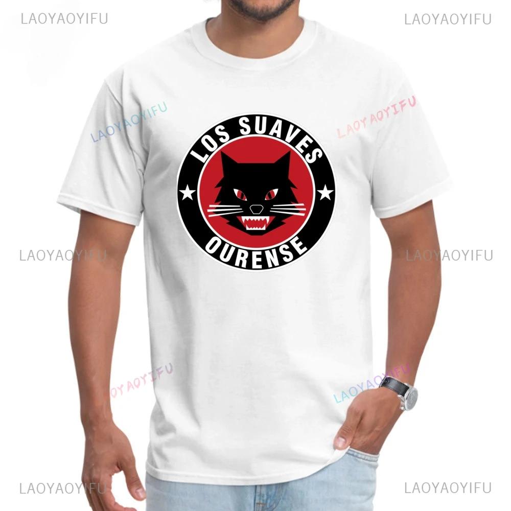 Los Suaves Ourense Samurai Top Tshirts Summer Shortsleev Round Collar Printed Men Casual Oneck Harajuku Ventilate Unique Tops