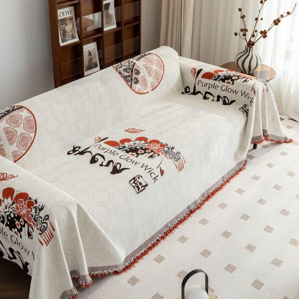 Ощущение прохлады Гостиная Диван Коврик Пледы Пекинская опера Кемпинг Пикник Одеяло Чехол Диван Чехол